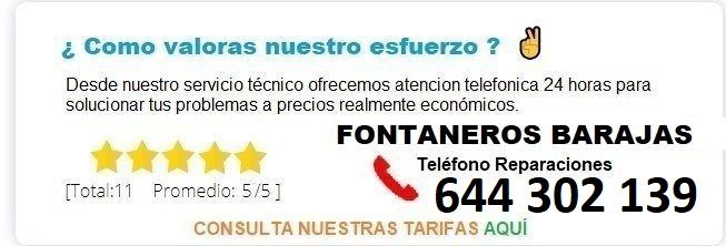 Fontanero Barajas precio